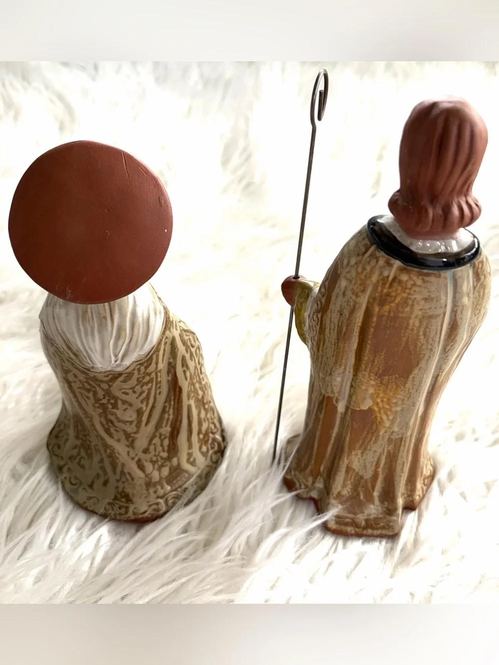 Vintage Noritake terracotta Ceramic Nativity Set